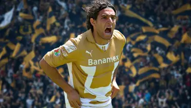 Martín Bravo festejando un gol con Pumas / Imagen: Milenio 
