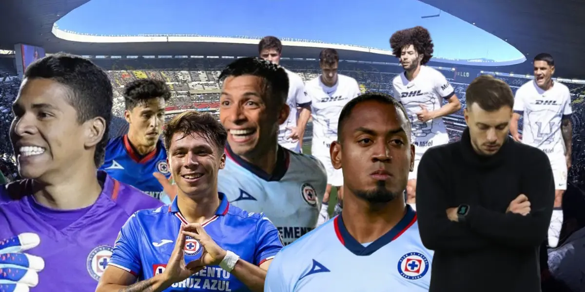 Cruz Azul, jugadores Huescas, Ditta, Mier, Salcedo, Faravelli, Anselmi