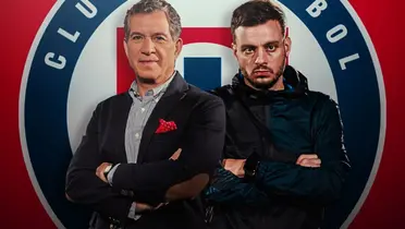 Javier Alarcón y Martín Anselmi con fondo de Cruz Azul / ESPN