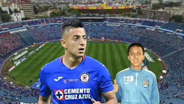 Roberto Alvarado con Cruz Azul y el Manchester City/FOTO La Máquina Celeste