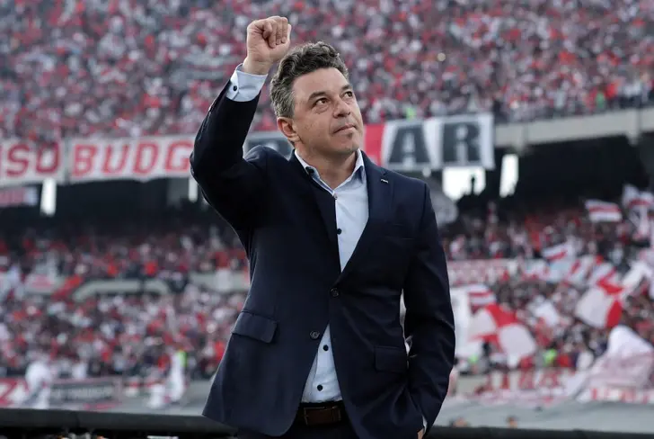 Marcelo Gallardo en el Monumental - Foto: AFP
