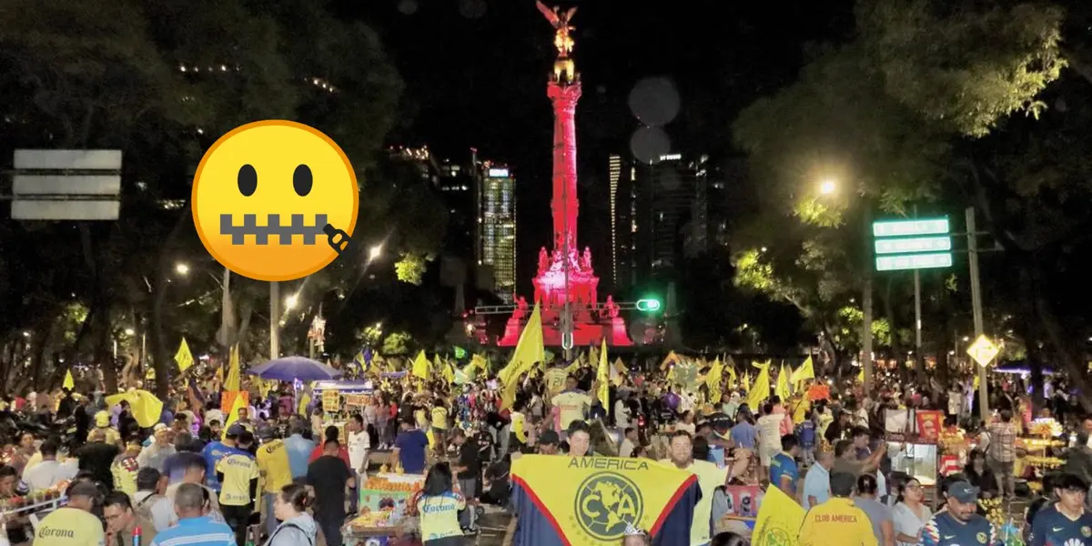 Afición de América en el Ángel de la Independencia/La Prensa