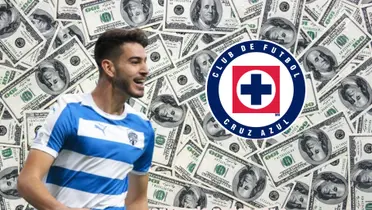 Alan Montes con el escudo de Cruz Azul