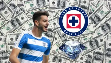 Alan Montes con el escudo de Cruz Azul y una gema/La Máquina Celeste