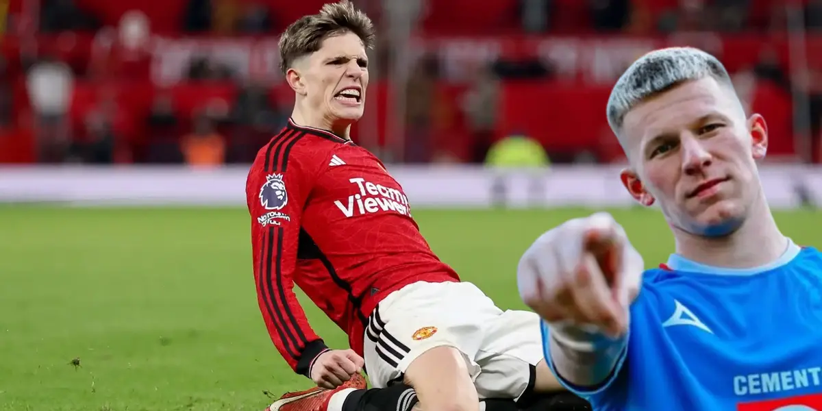 Alejandro Garnacho con los Red Devils - Foto: Getty