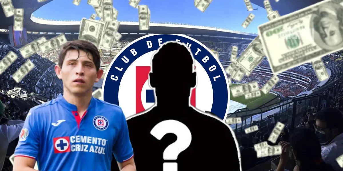 Alexis Gutiérrez, junto a jugador oculto y Estadio Azteca