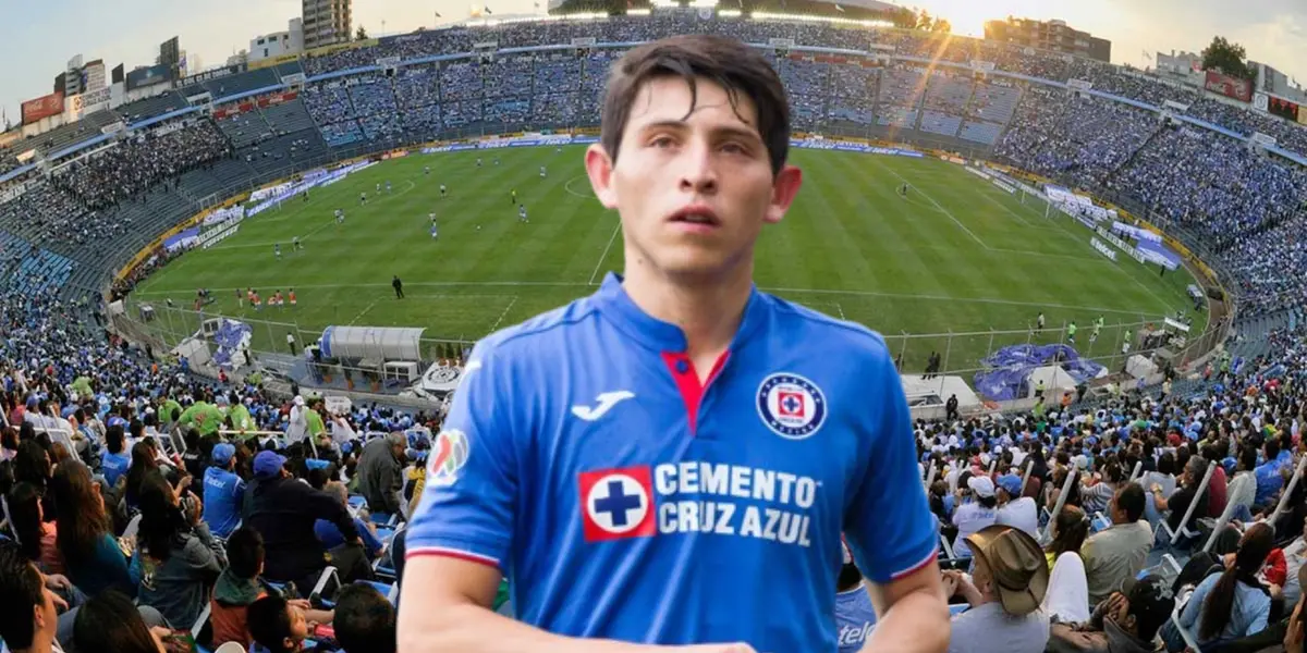 Alexis Gutiérrez y la afición de Cruz Azul