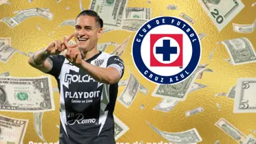 Alexis Peña, escudo de Cruz Azul, dólares cayendo/La Máquina Celeste
