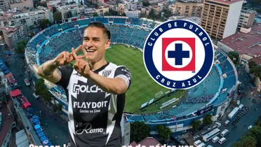 Alexis Peña escudo de Cruz Azul, Estadio Azul/La Máquina Celeste