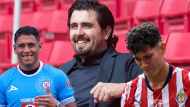 Amaury con Romo y Chiquete/FOTO: Cruz Azul