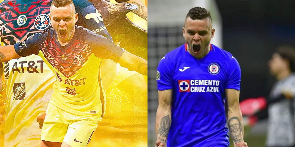 América presenta a Jonathan Rodríguez, festejando un gol contra ellos mismos