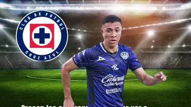 Andrés Montaño con el escudo de Cruz Azul/La Máquina Celeste
