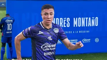 Andrés Montaño con la jersey de Cruz Azul en la presentación/La Máquina Celeste