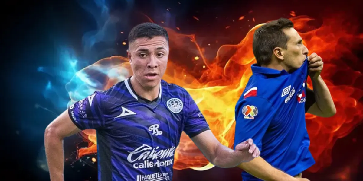 Andrés Montaño junto a Christian Giménez/La Máquina Celeste