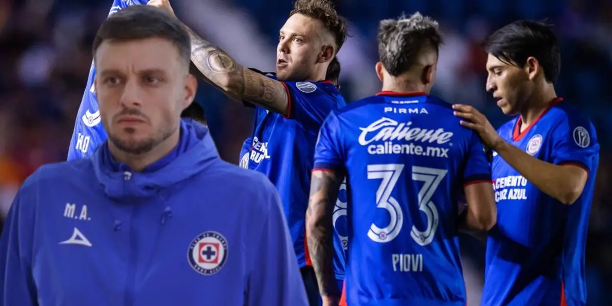 Anselmi con el equipo de Cruz Azul celebrando un gol/La Máquina Celeste