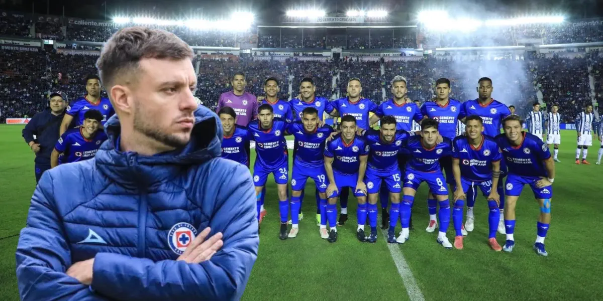 Anselmi con el equipo de Cruz Azul/FOTO La Máquina Celeste