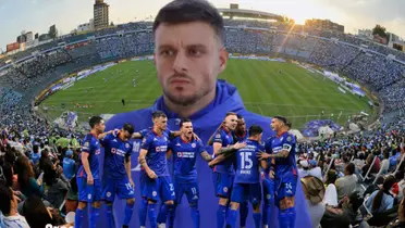 Anselmi con el equipo de Cruz Azul y la afición/La Máquina Celeste