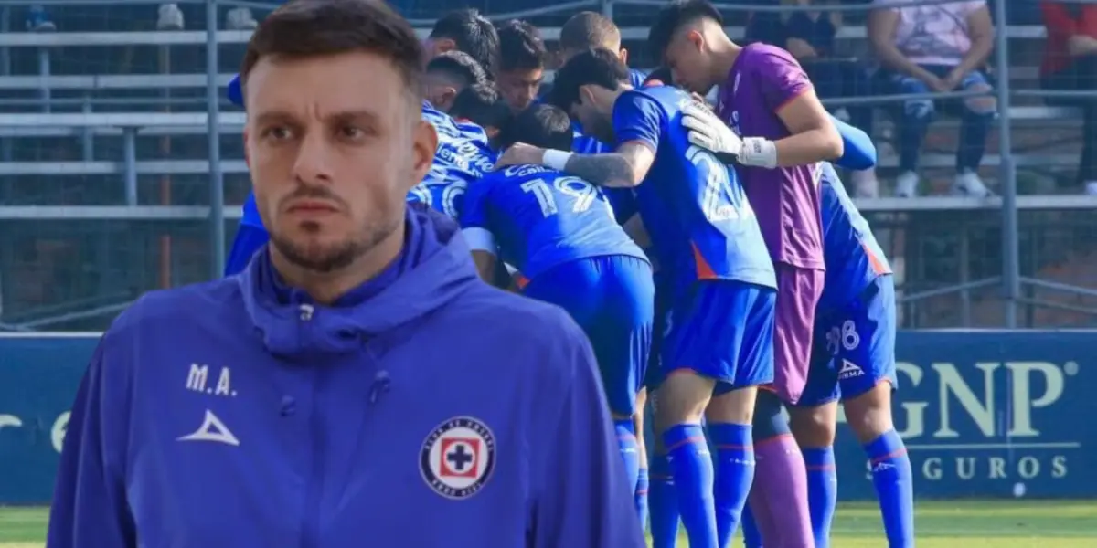 Anselmi con el equipo sub-23 de Cruz Azul/La Máquina Celeste