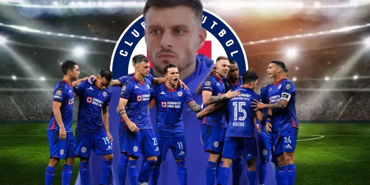 Anselmi, de fondo el Cruz Azul celebrando/FOTO La Máquina Celeste
