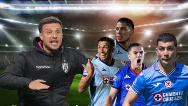 Anselmi junto a Salcedo, Lira, Levy, Sepúlveda