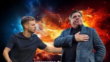 Anselmi junto al Piojo Herrera/La Máquina Celeste