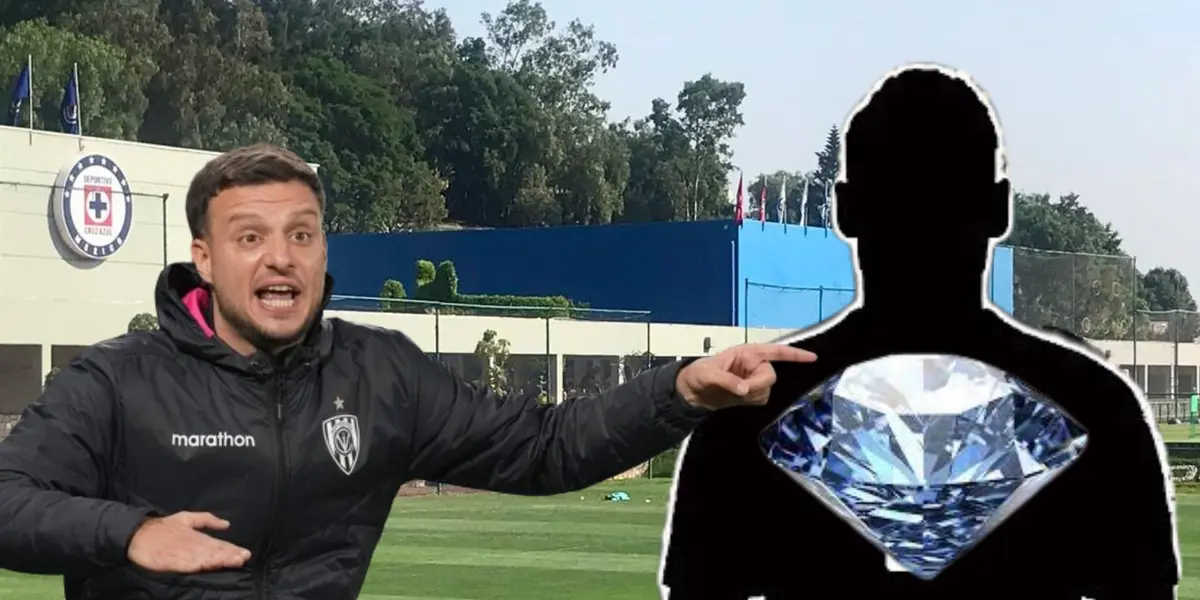 Anselmi señalando dando indicaciones más un jugador oculto