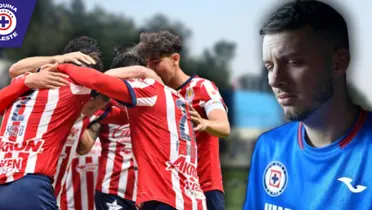 Anselmi y jugadores de Chivas (Fuente: MEXSPORT)