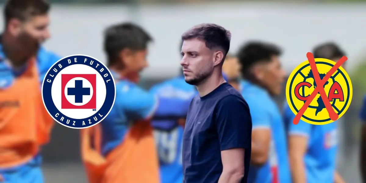 Anselmi y jugadores de Cruz Azul con América/FOTO: MExsport