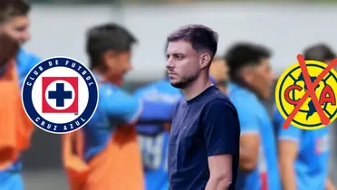 Anselmi y jugadores de Cruz Azul con América/FOTO: MExsport