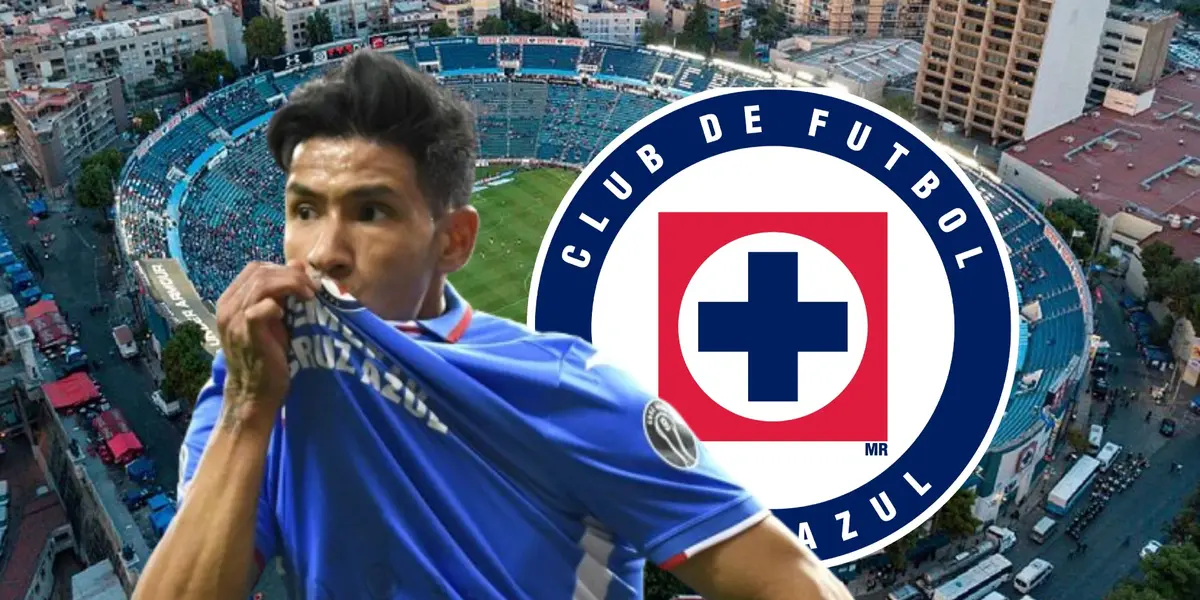 Antuna besando el escudo de Cruz Azul/FOTO La Máquina Celeste