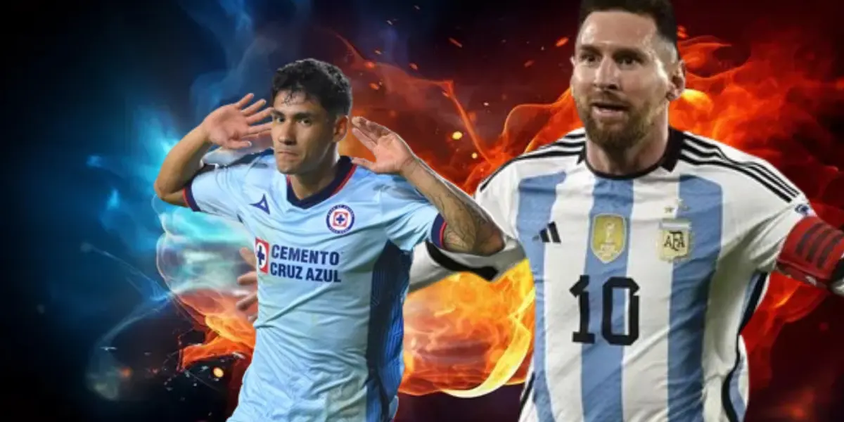 Antuna celebrando gol, con Messi/La Máquina Celeste