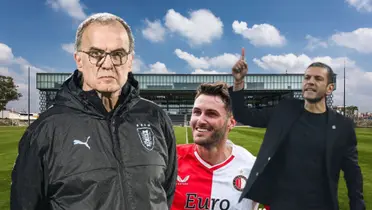 Bielsa en la imagen con Santi Giménez y Jimmy Lozano/La Máquina Celeste