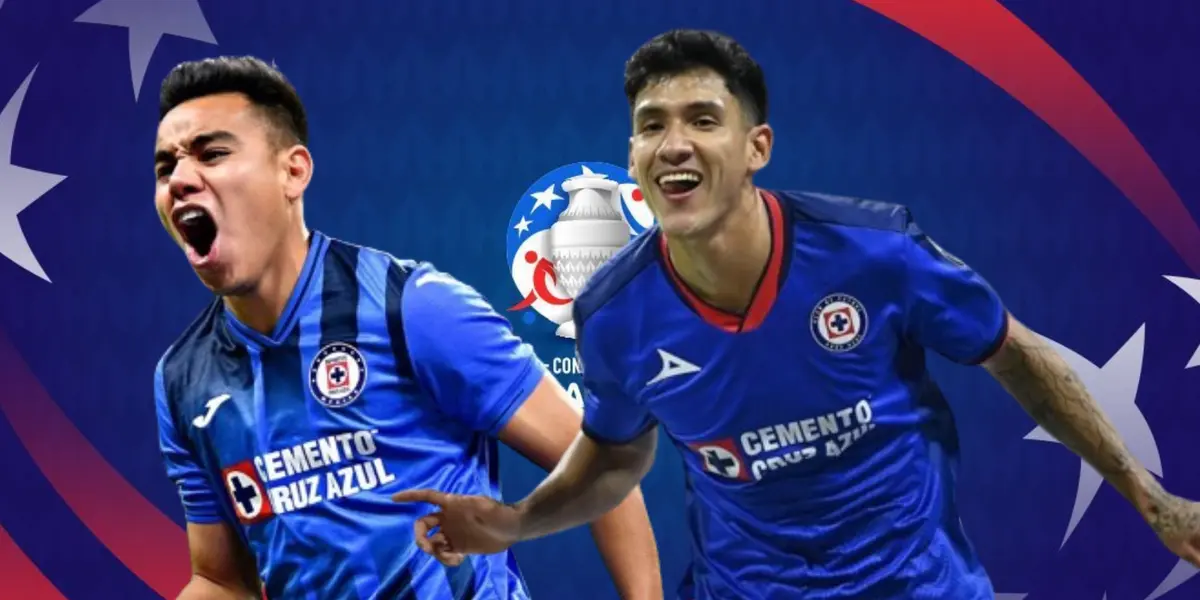 Carlos Rodríguez y Uriel Antuna, detrás logo de Copa América/La Máquina Celeste