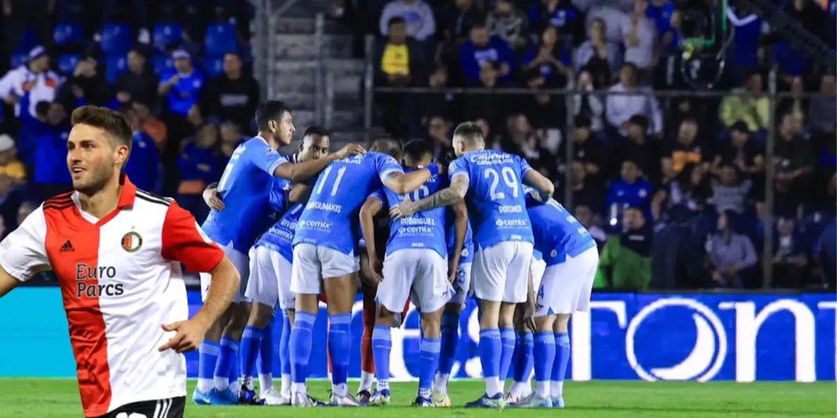 Chaquito y jugadores de Cruz Azul/FOTO: Cruz Azul X