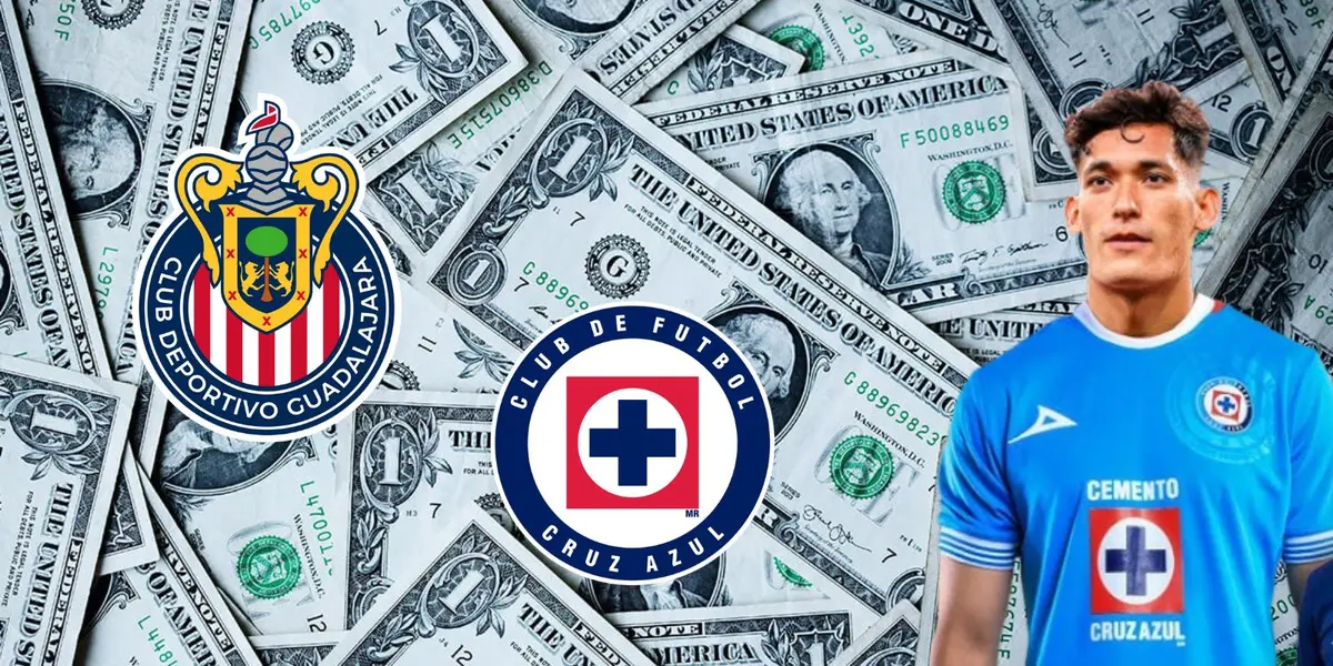 Chiquete con escudos de Chivas y Cruz Azul/FOTO: Youtube