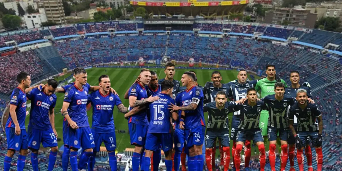 Cruz Azul celebrando un gol, Monterrey foto oficial&/FOTO La Máquina Celeste