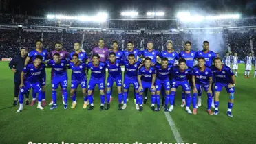 Cruz Azul en formación/FOTO Marca.com