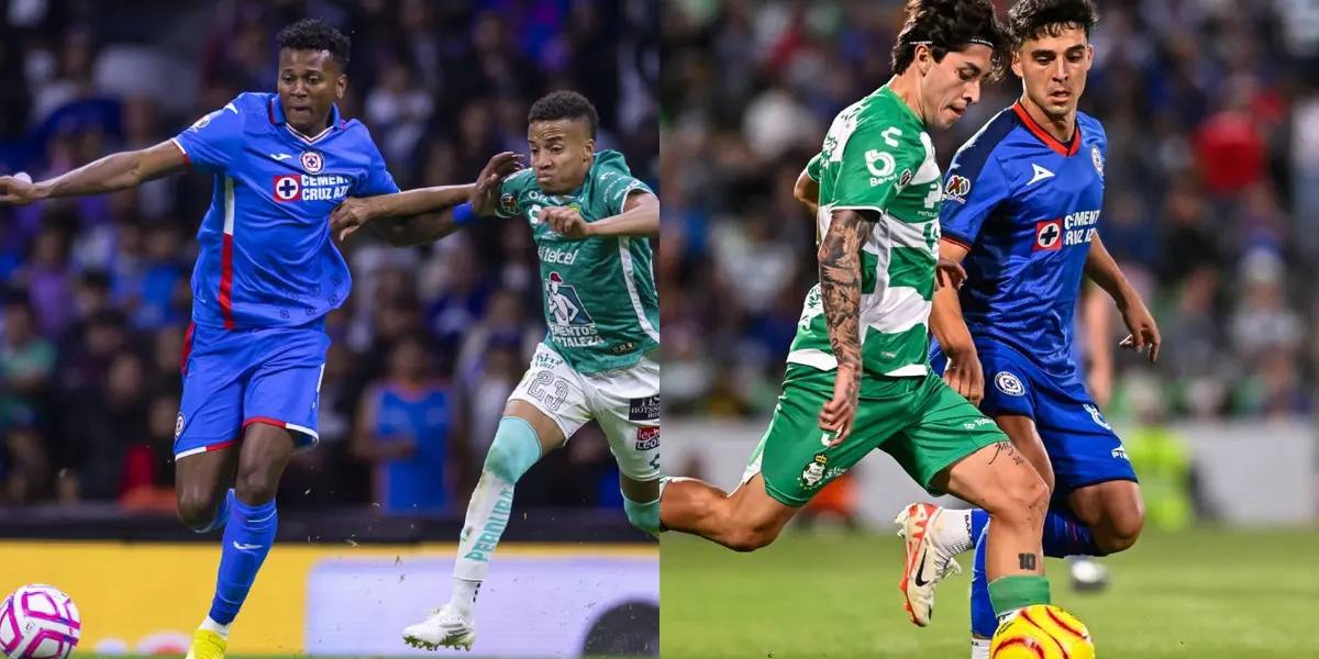 Cruz Azul vs León y Santos Laguna.