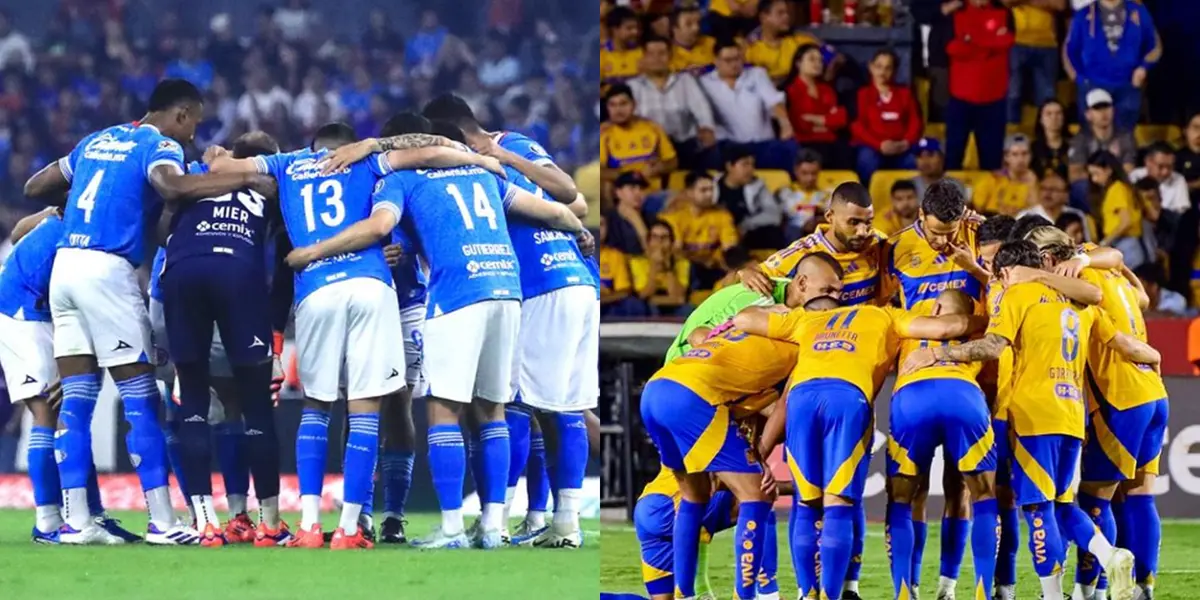Cruz Azul y Tigres se enfrentan en la Jornada 17 / Foto: IG @cruzazul y @tigresoficial