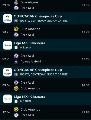 El apretado calendario de Cruz Azul - Foto: Captura de pantall
