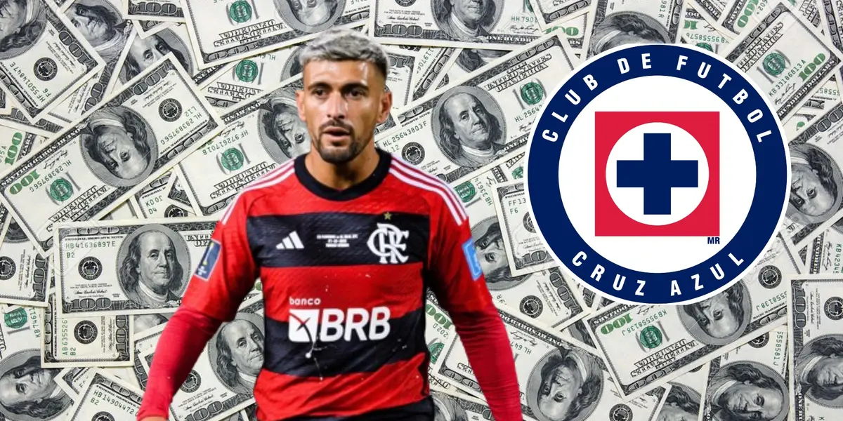 De Arrascaeta, logo de Cruz Azul/FOTO La Máquina Celeste