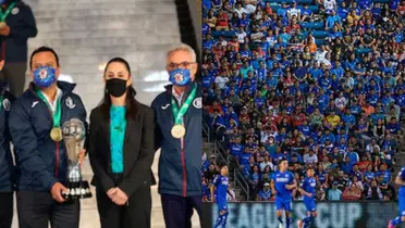 Directiva y afición de Cruz Azul.