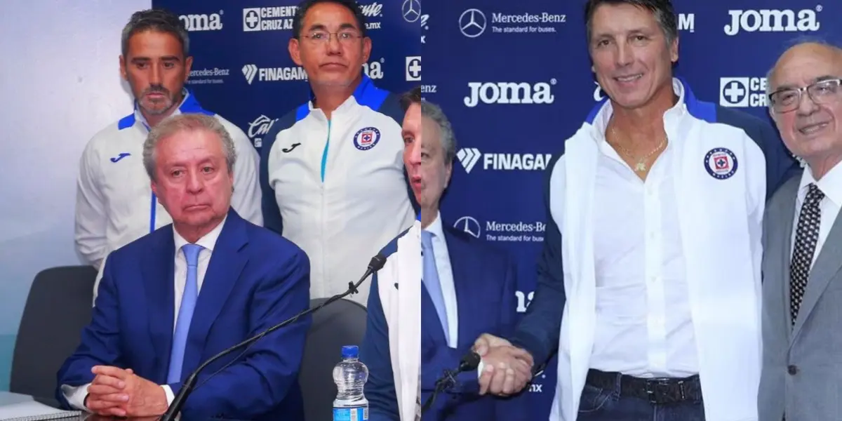 Dirigentes y técnicos de Cruz Azul.