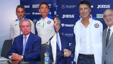 Dirigentes y técnicos de Cruz Azul.