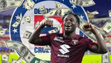 Duván Zapata celebrando un gol con la camiseta del Torino | Foto: AS México-Diario AS