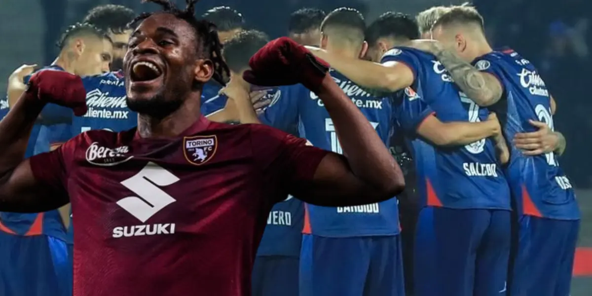 Duván Zapata, el equipo de Cruz Azul de fondo/FOTO La Máquina Celeste