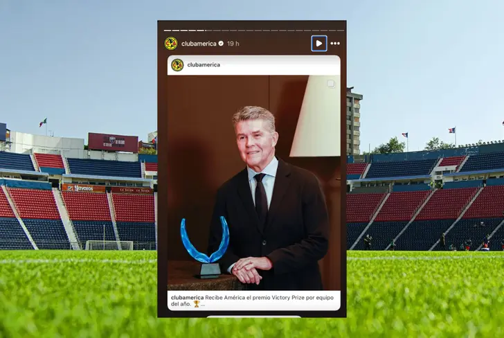 América ganando el premio al equipo del año (Foto tomada de: Instagram)