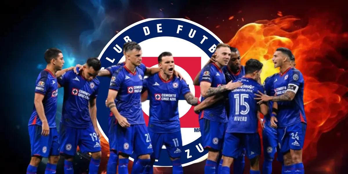 El equipo de Cruz Azul celebrando gol/FOTO La Máquina Celeste