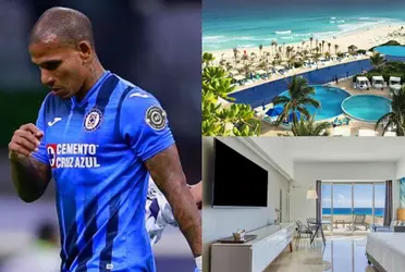 El venezolano no ha rendido lo que debe en Cruz Azul y pero está de vacaciones en el paraíso