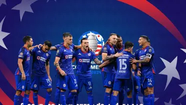 Equipo de Cruz Azul con fondo de Copa América/La Máquina Celeste